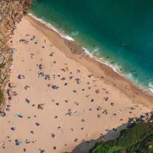 Porthcurno Beach - Plane